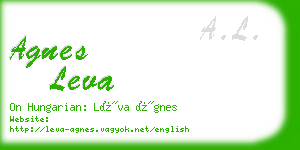 agnes leva business card